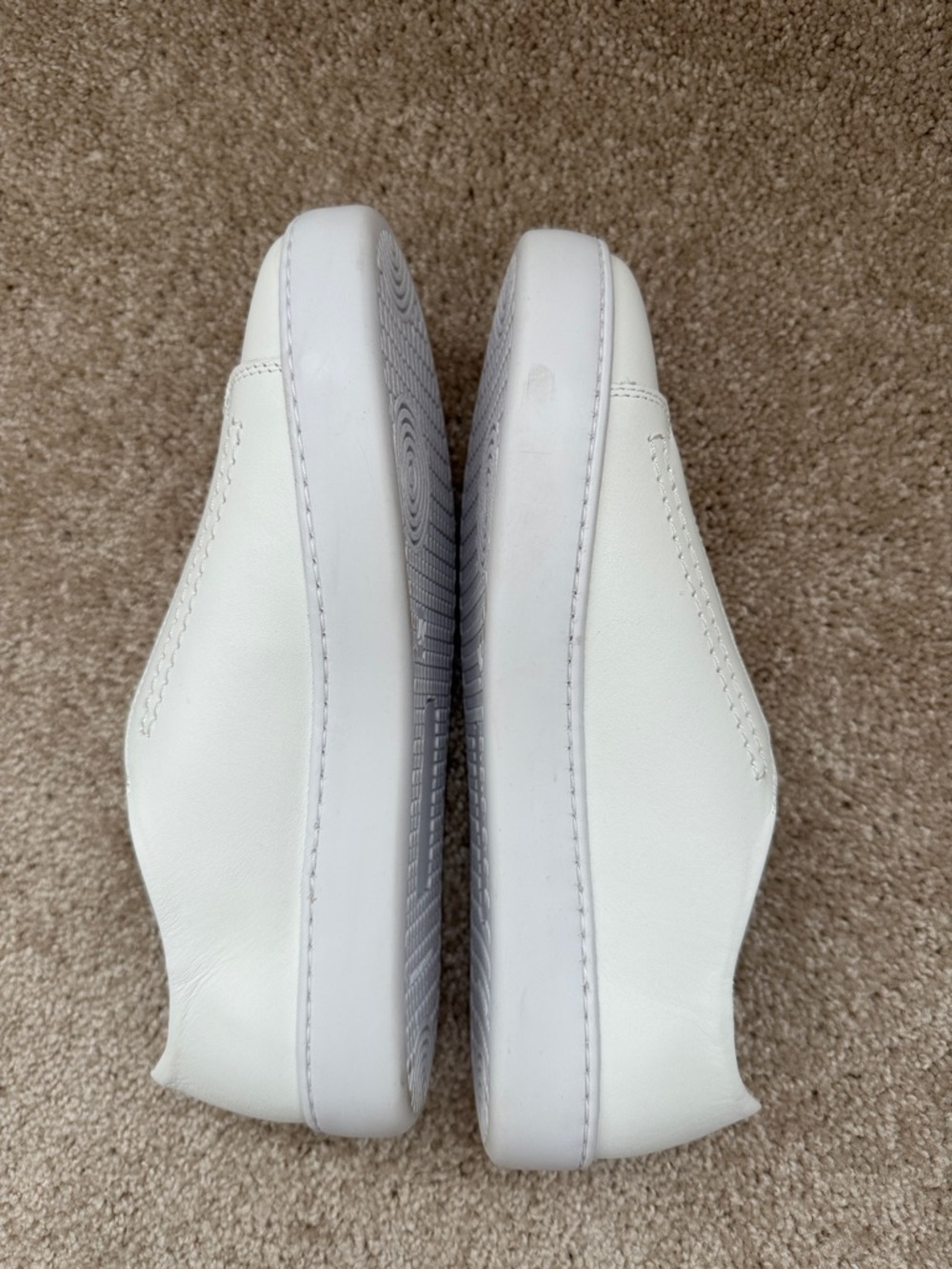 Garnet Hill Zora White Leather Slip On Sneakers - Picture 4 of 8